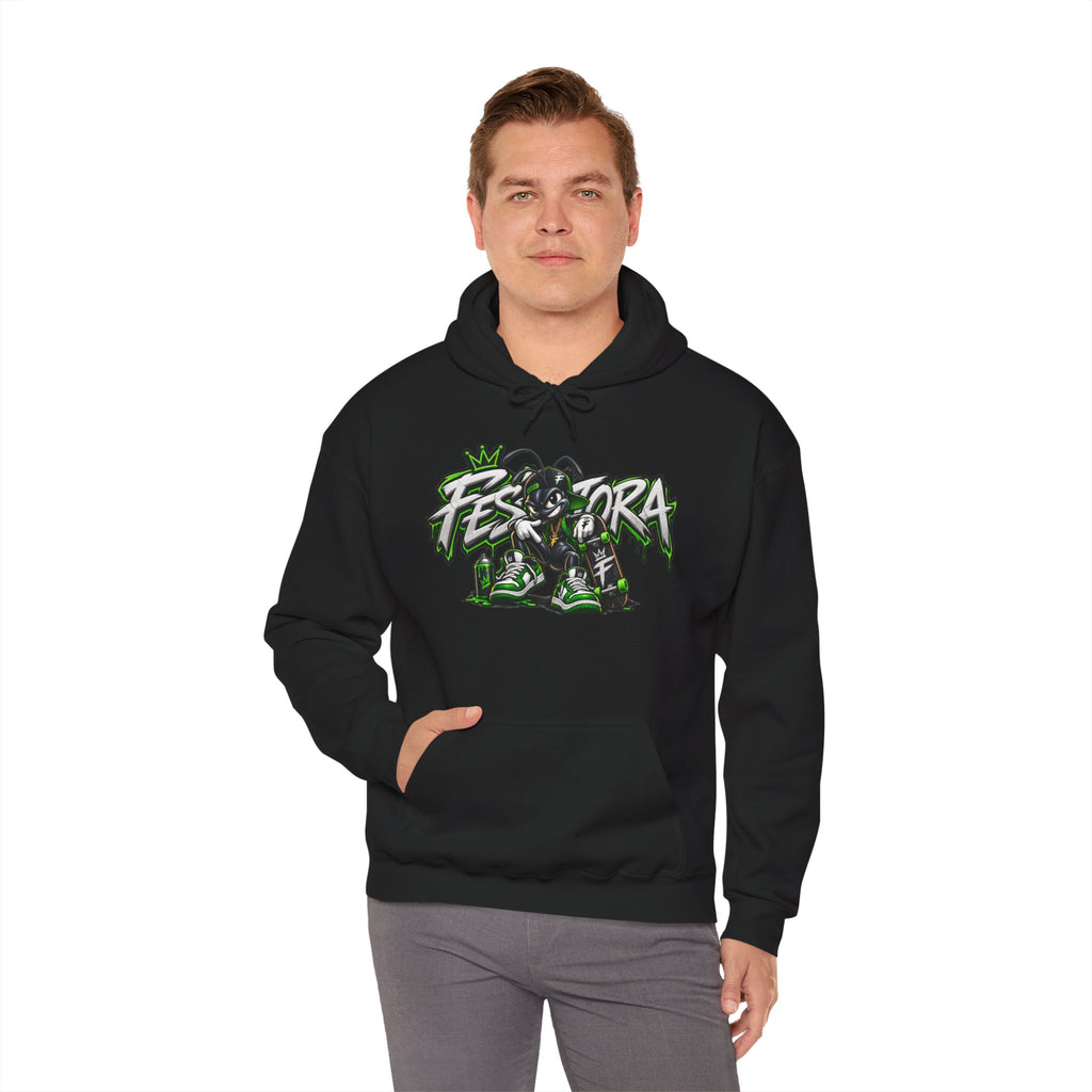 Festora Graphic Hoodie — Neon Streetwear Pullover
