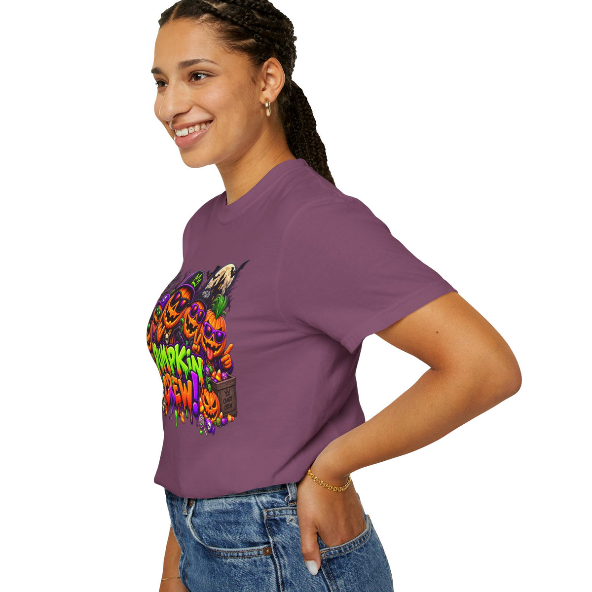 Pumpkin Crew Halloween T-Shirt – Funny Jack O’ Lantern Graphic Tee
