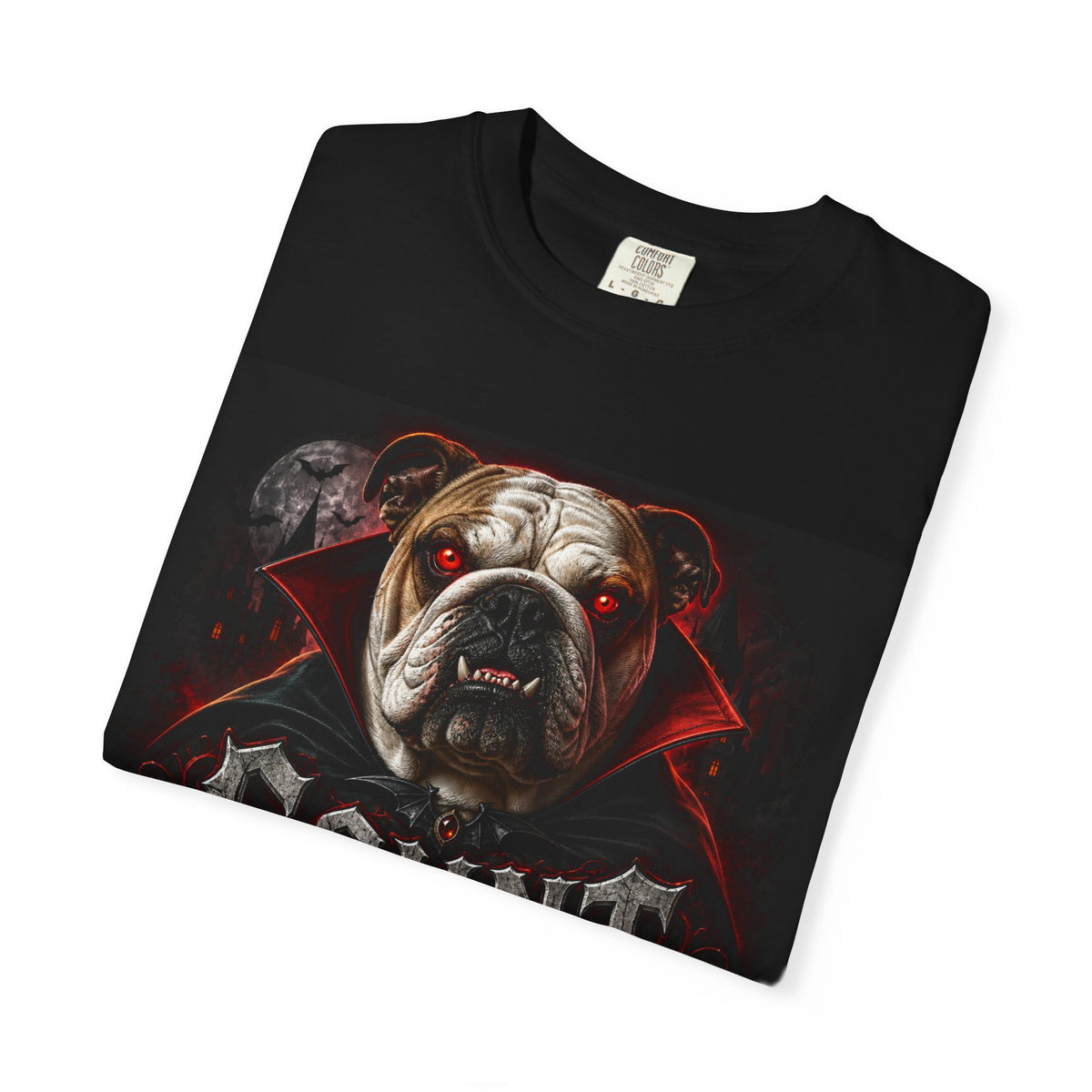 Count Droolcula T-Shirt — Vampire Bulldog Halloween Graphic Tee