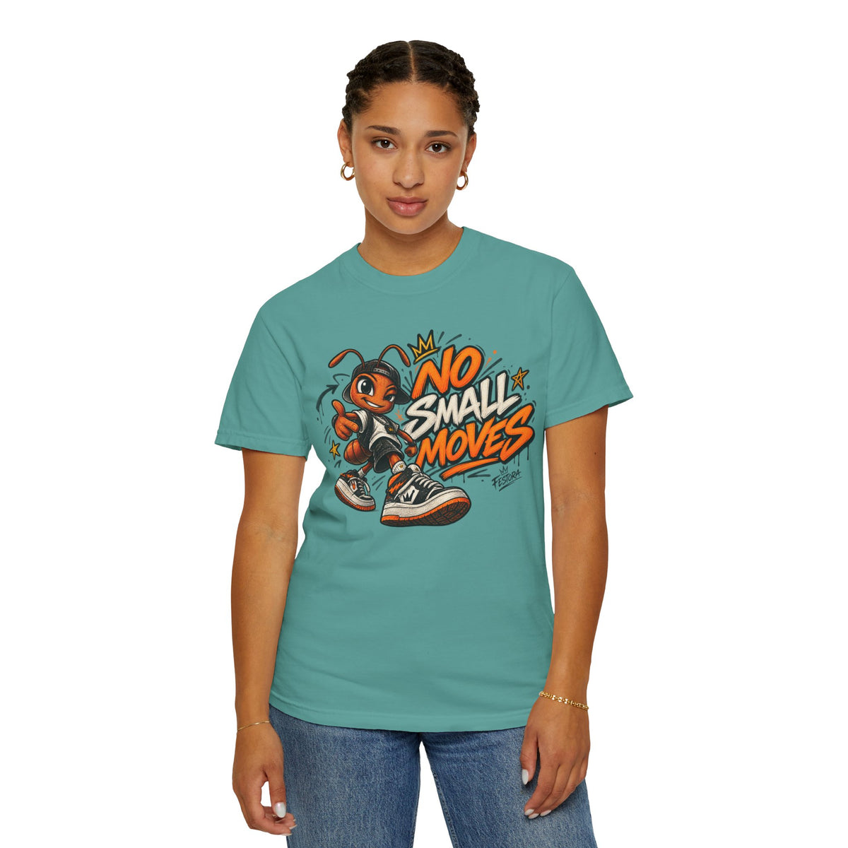 No Small Moves T-Shirt — Retro Sneaker Character Graphic Tee
