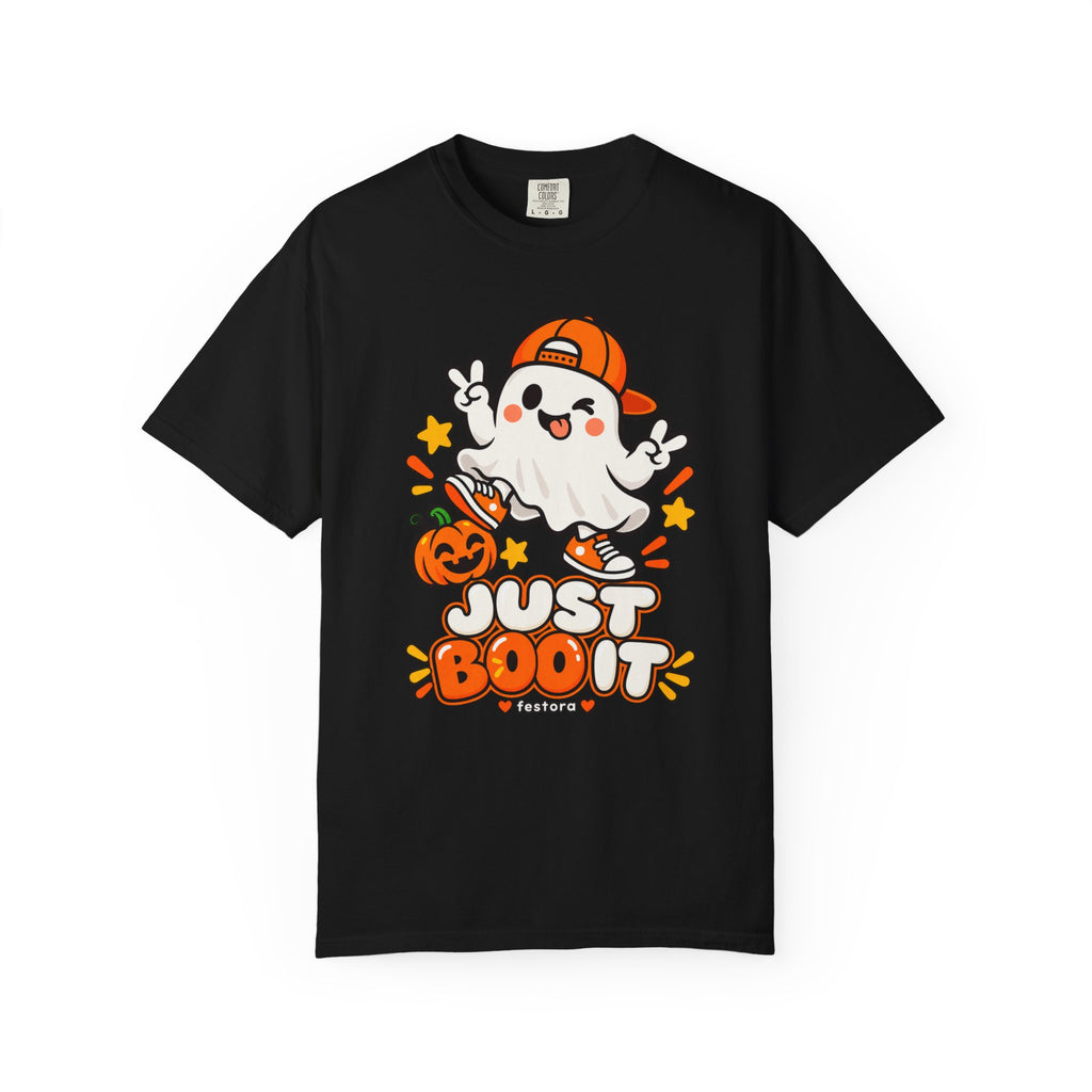 Just Boo It Halloween T-Shirt | Cute Skater Ghost Graphic Tee