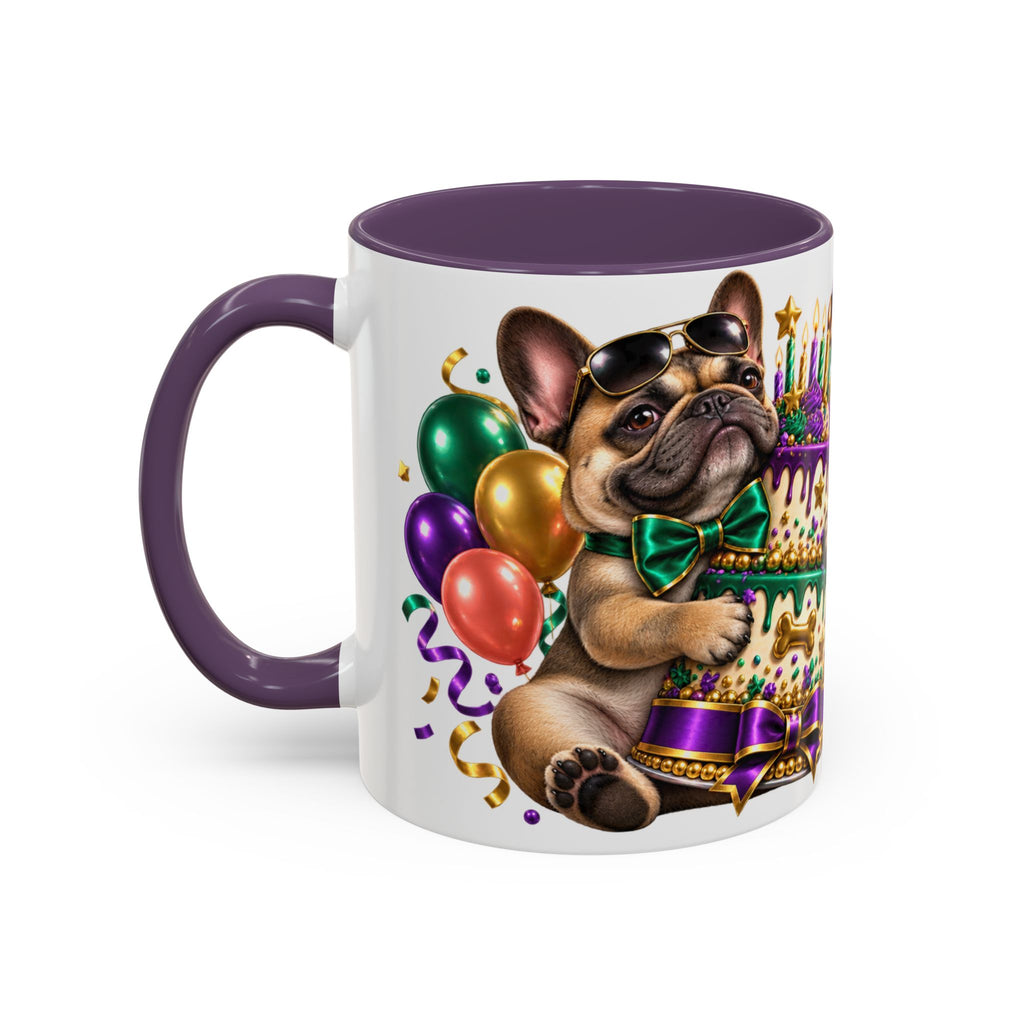Built for Cake Born to Party French Bulldog White Mug