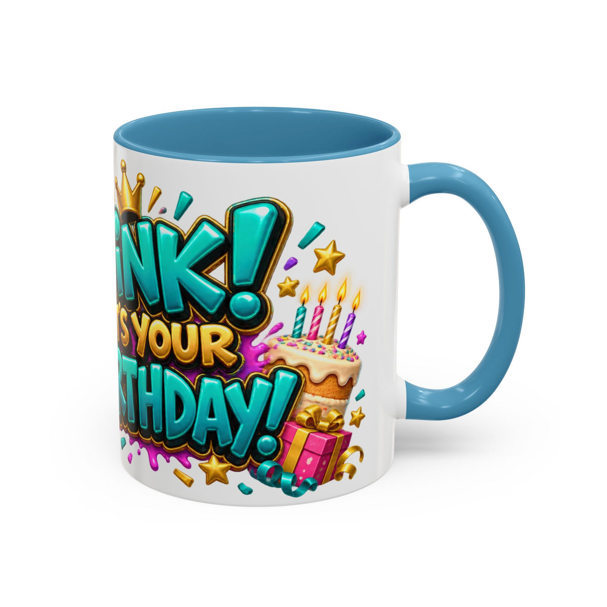 Oink! It’s Your Birthday White Mug – Cute Pig Birthday Cup, Colorful Funny Party Gift