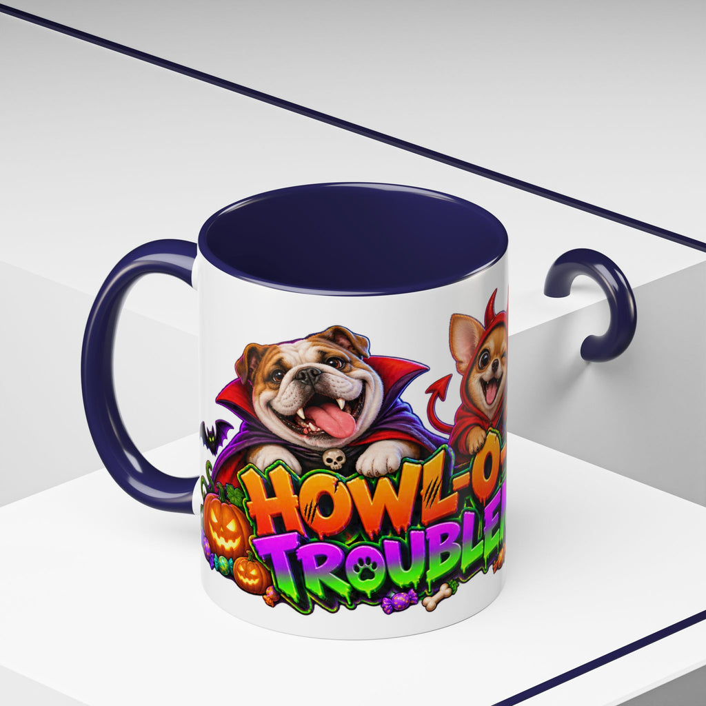 Howl-O-Ween Troublemakers Costume Dogs Halloween White Mug