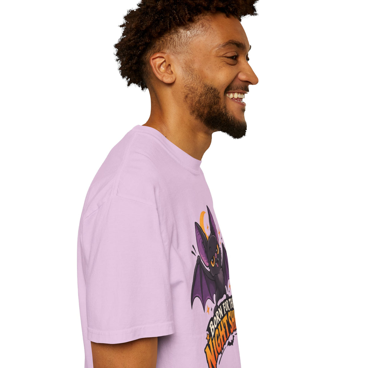 Born for the Night Shift – Cute Halloween Bat T-Shirt