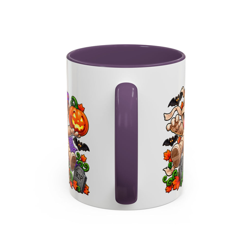 Wrapped Up & Ready to Party White Mug – Funny Mummies & Spooky Party Design
