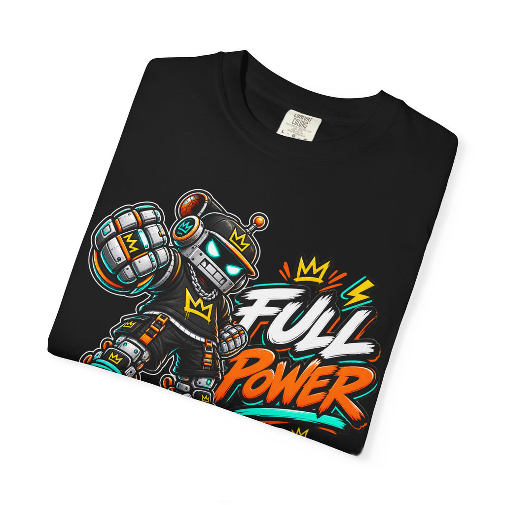 Full Power Robot Graphic T-Shirt — Retro Streetwear Tee