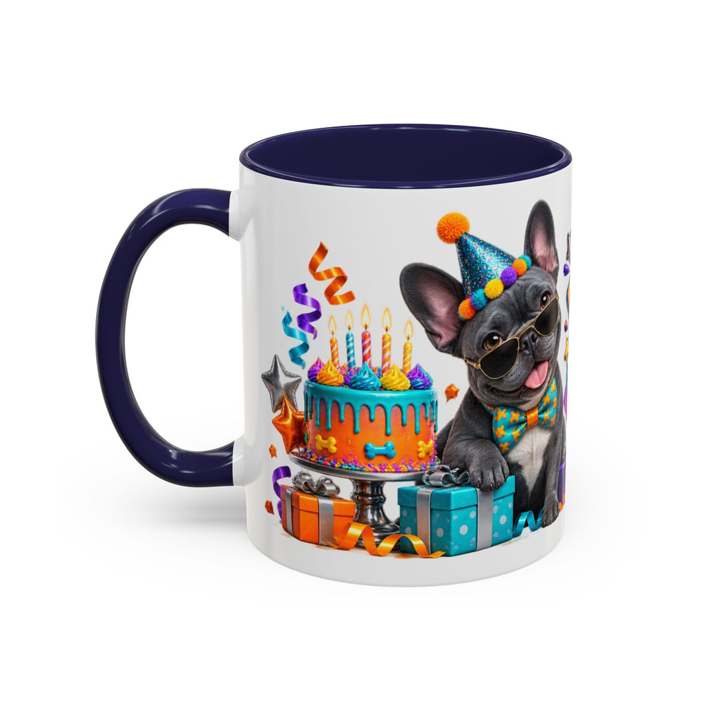Frenchie Mode Party On French Bulldog Birthday White Mug