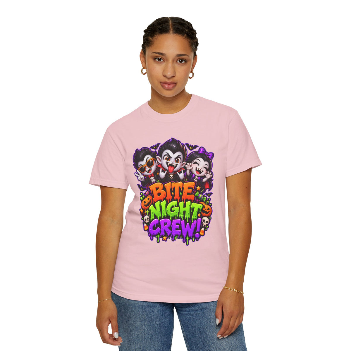 Bite Night Crew Halloween T-Shirt – Funny Vampire Graphic Tee