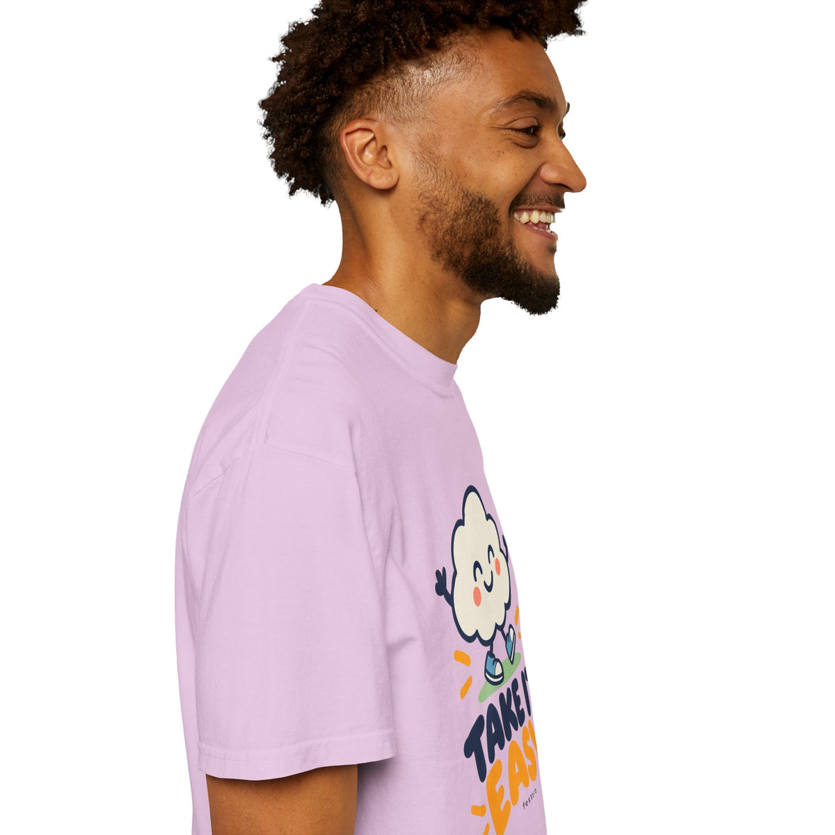 Take It Easy – Happy Cloud Graphic T-Shirt | Festora Everyday