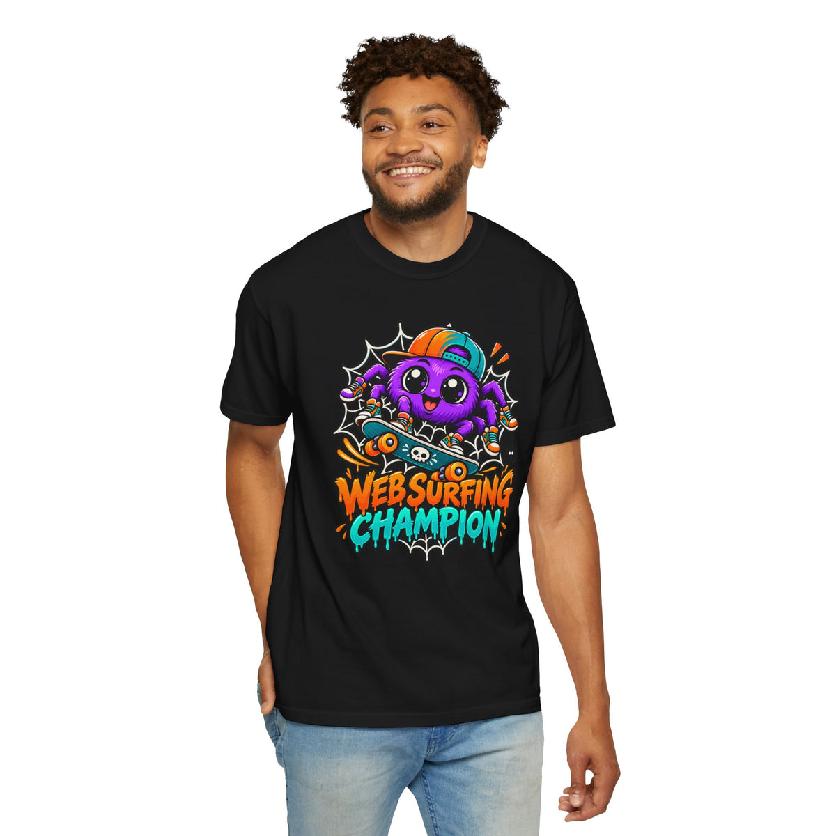 Web Surfing Champion – Cute Halloween Spider T-Shirt