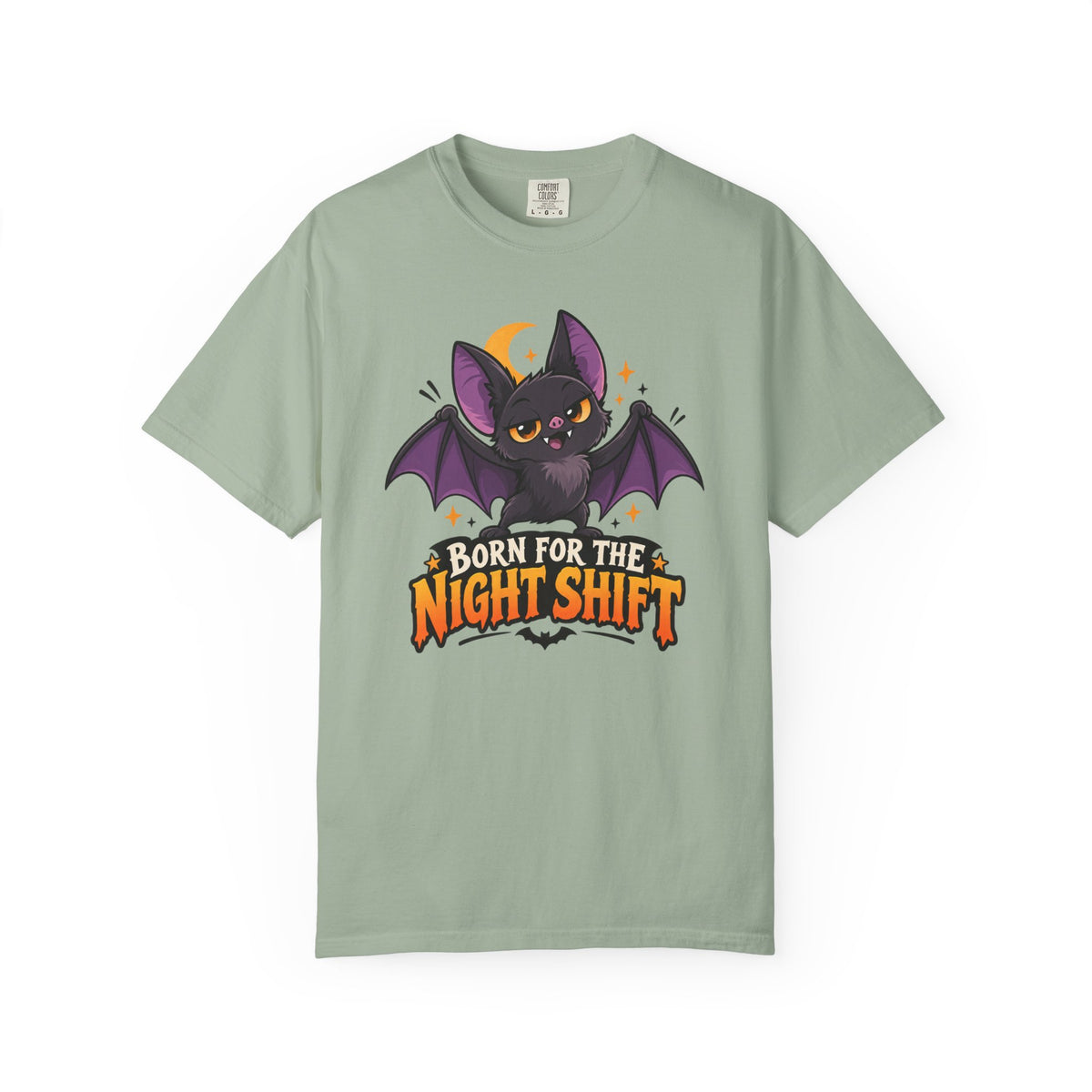 Born for the Night Shift – Cute Halloween Bat T-Shirt