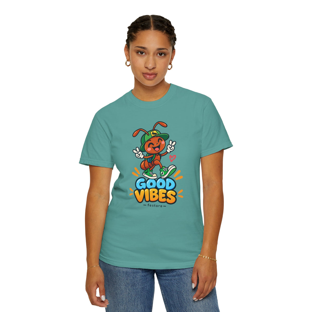 Good Vibes – Happy Ant Graphic T-Shirt
