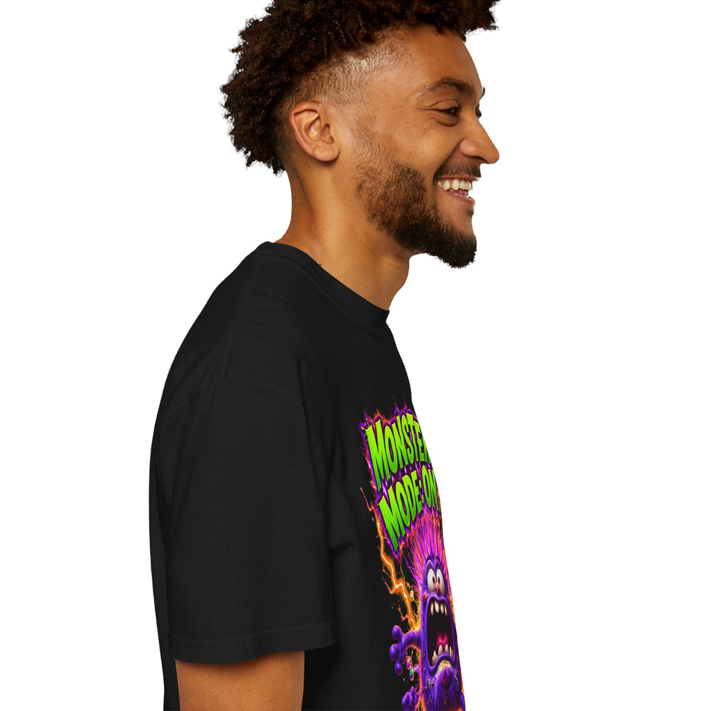 Monster Mode: On T‑Shirt - Funny Electric Purple Monster Graphic Tee