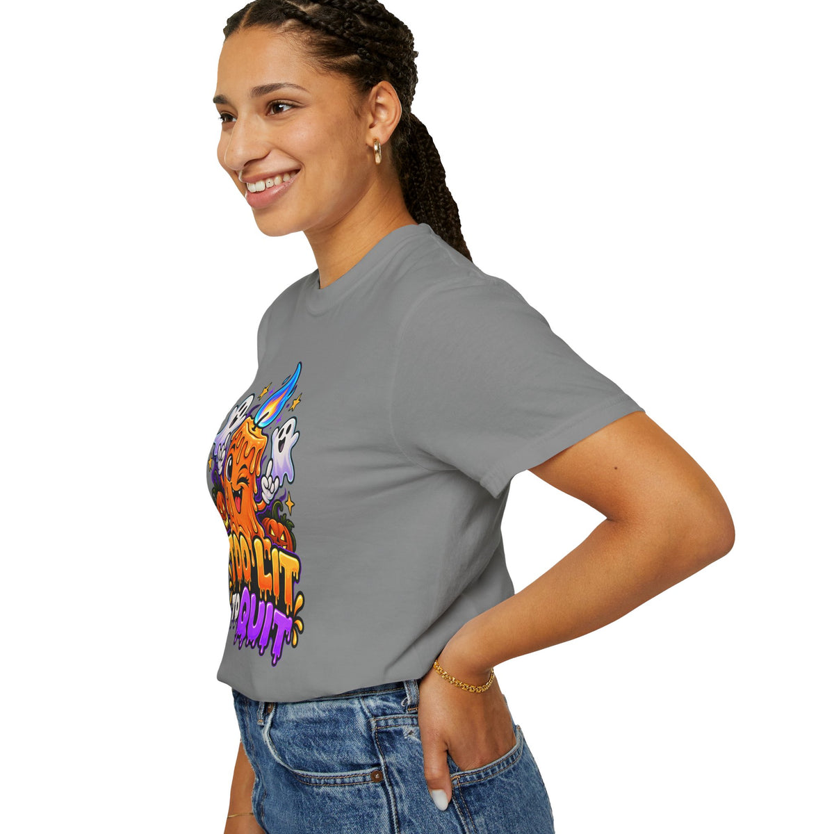 Too Lit to Quit – Funny Halloween Candle T-Shirt