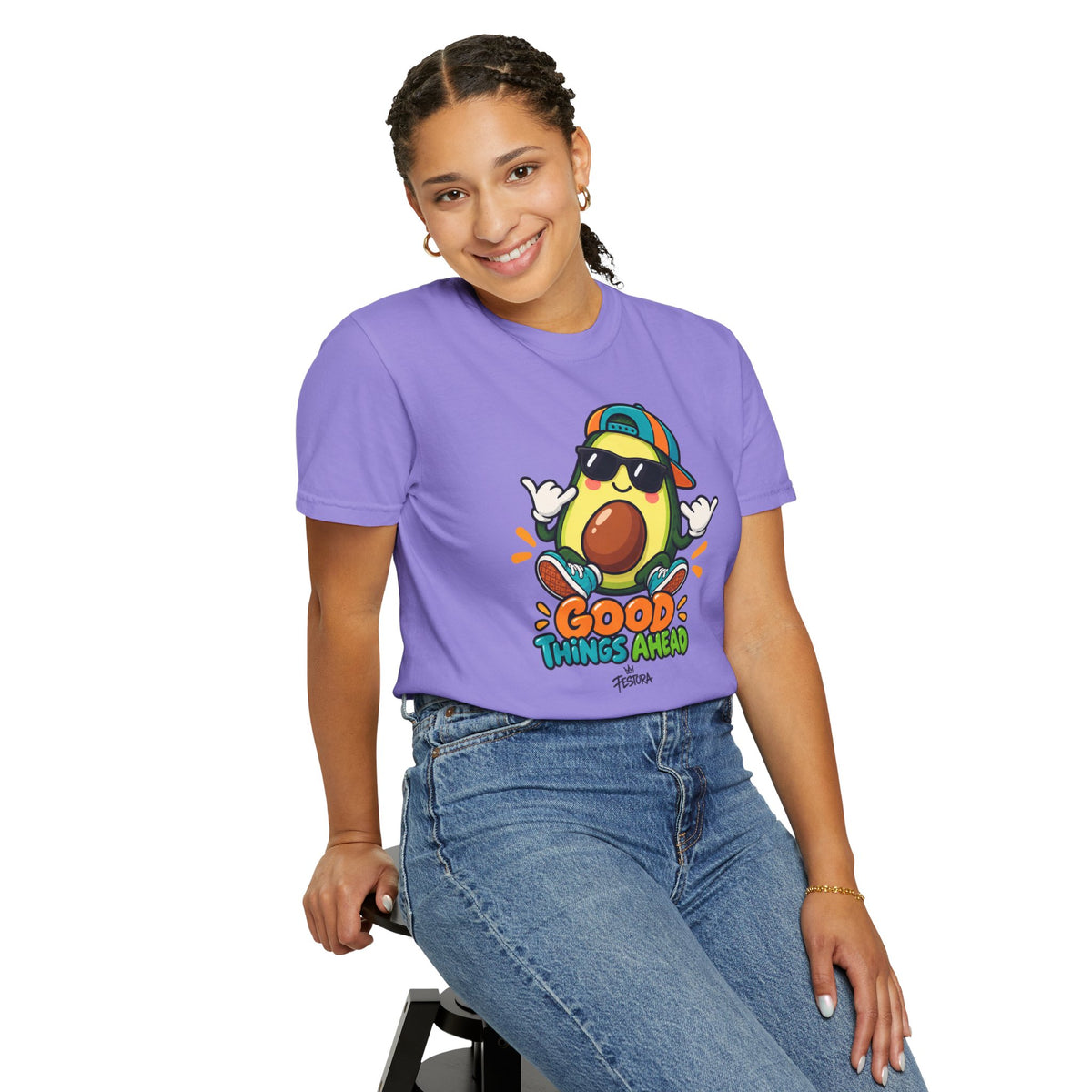 Good Things Ahead Avocado Graphic T-Shirt | Festora Everyday