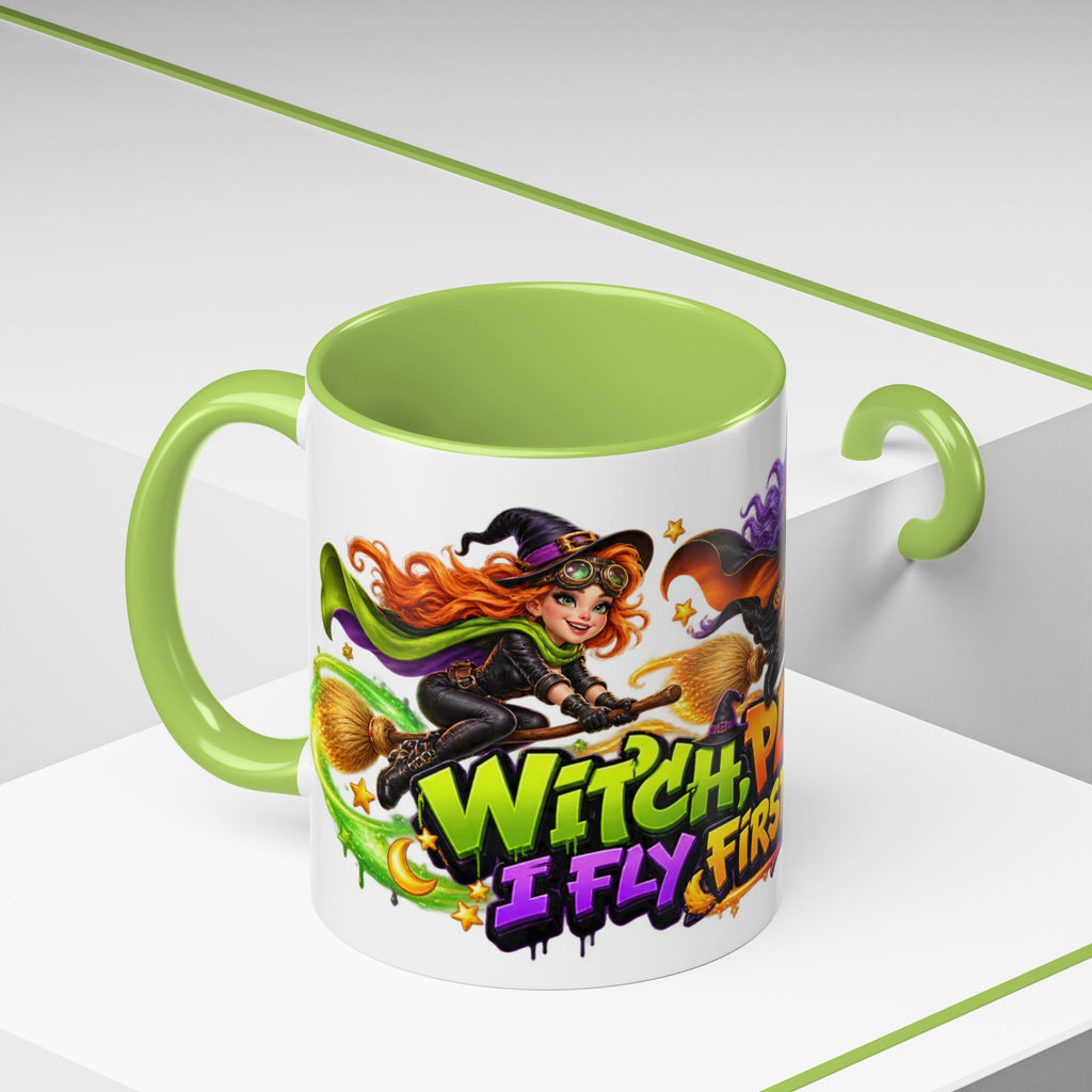 Witch Please I Fly First Class Halloween White Mug