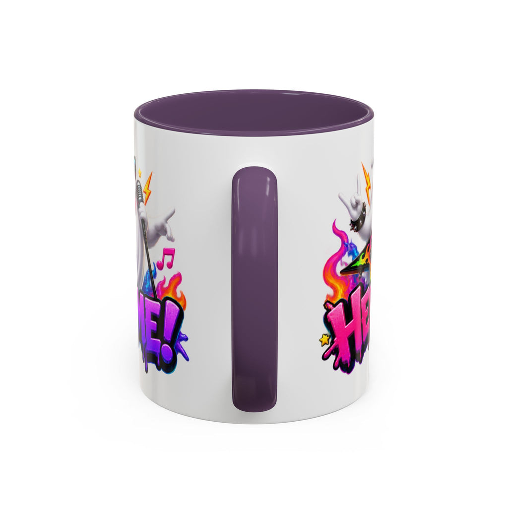Here for a Boo Time Halloween Ghost Rock Band White Mug