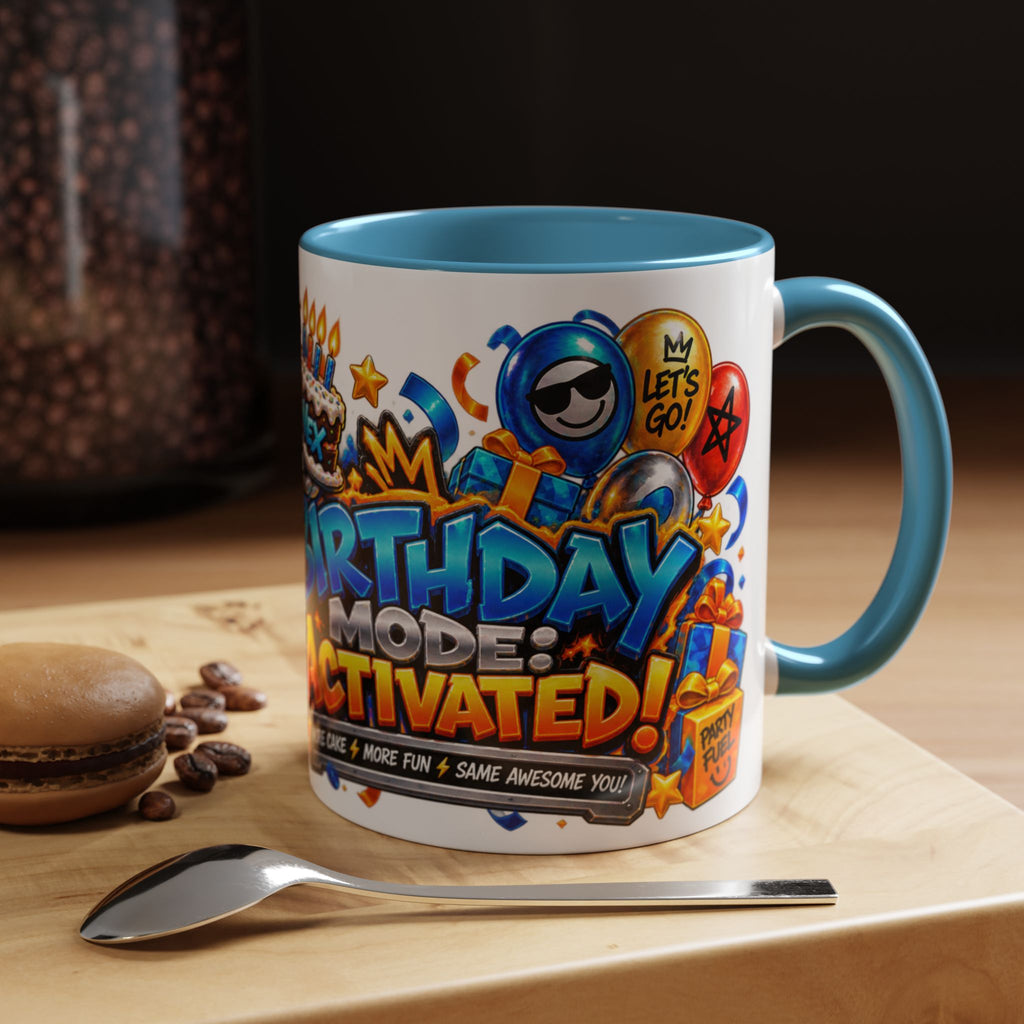 Festora Robot Birthday Mug – Birthday Mode Activated Coffee Cup