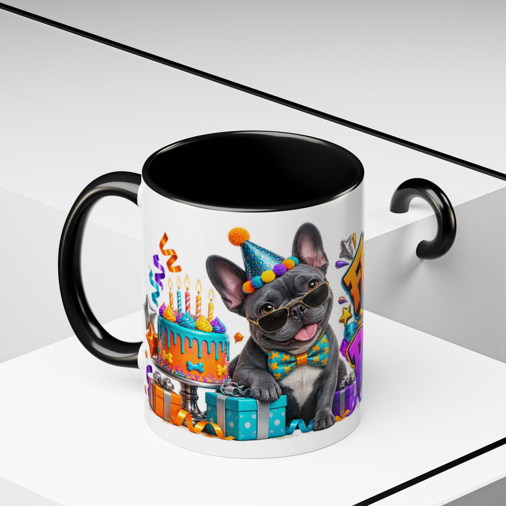 Frenchie Mode Party On French Bulldog Birthday White Mug