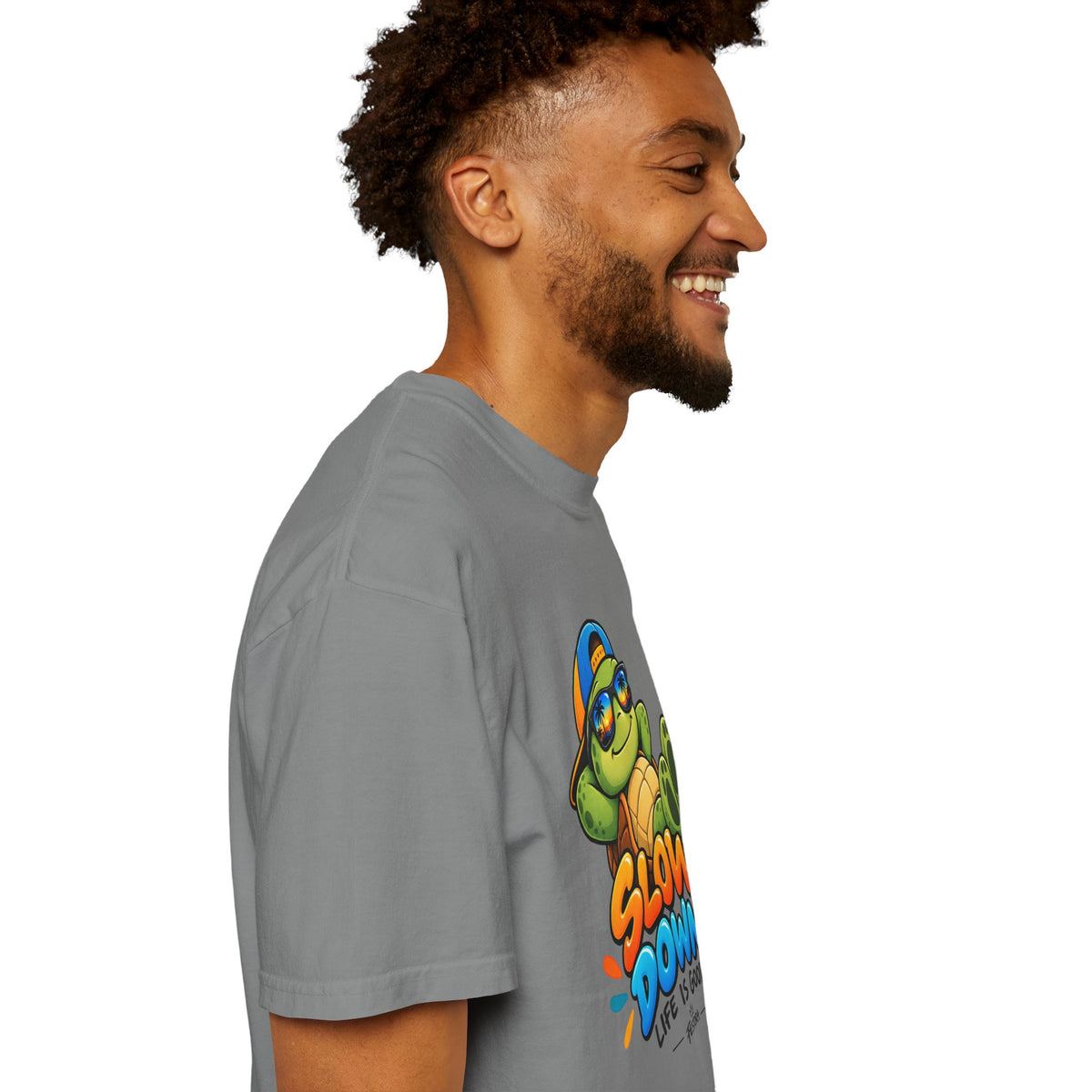 Slow Down, Life Is Good – Turtle Graphic T-Shirt | Festora Everyday