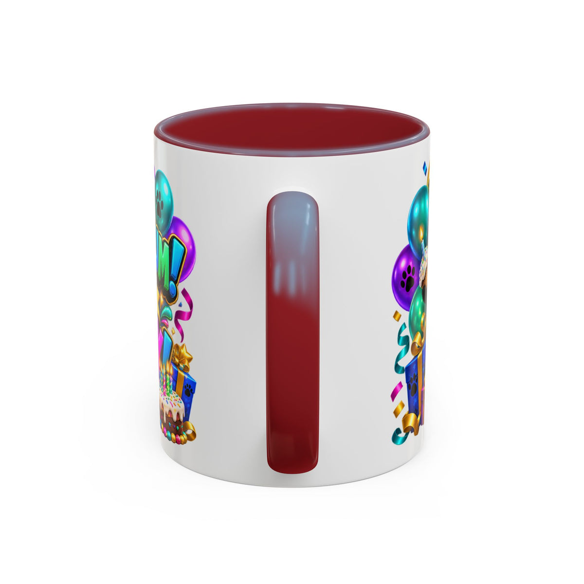 Panda-Monium! It’s Your Birthday White Mug – Cute Panda Birthday Cup, Colorful Fun Party Gift
