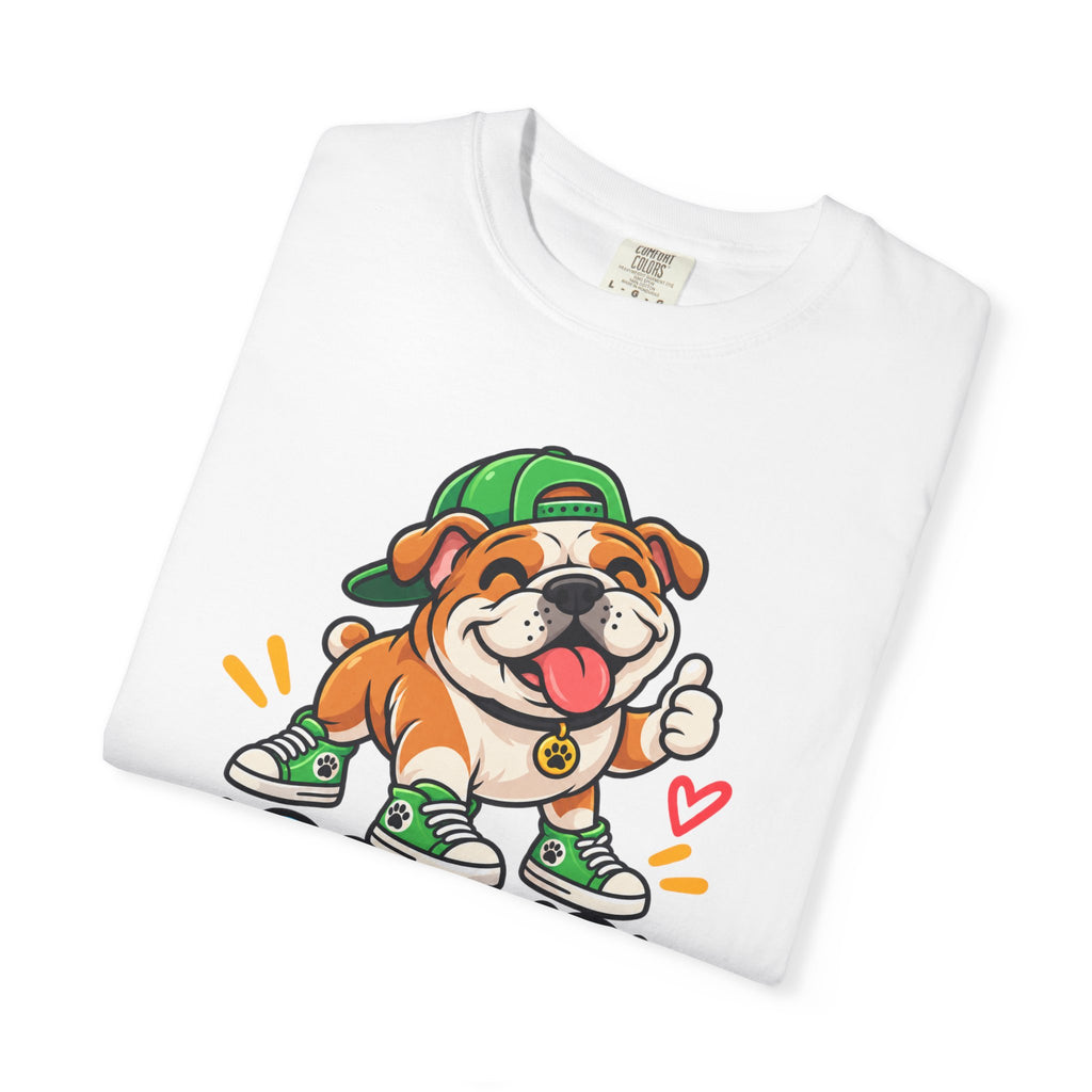Bark If Happy – Cute Bulldog Graphic T-Shirt