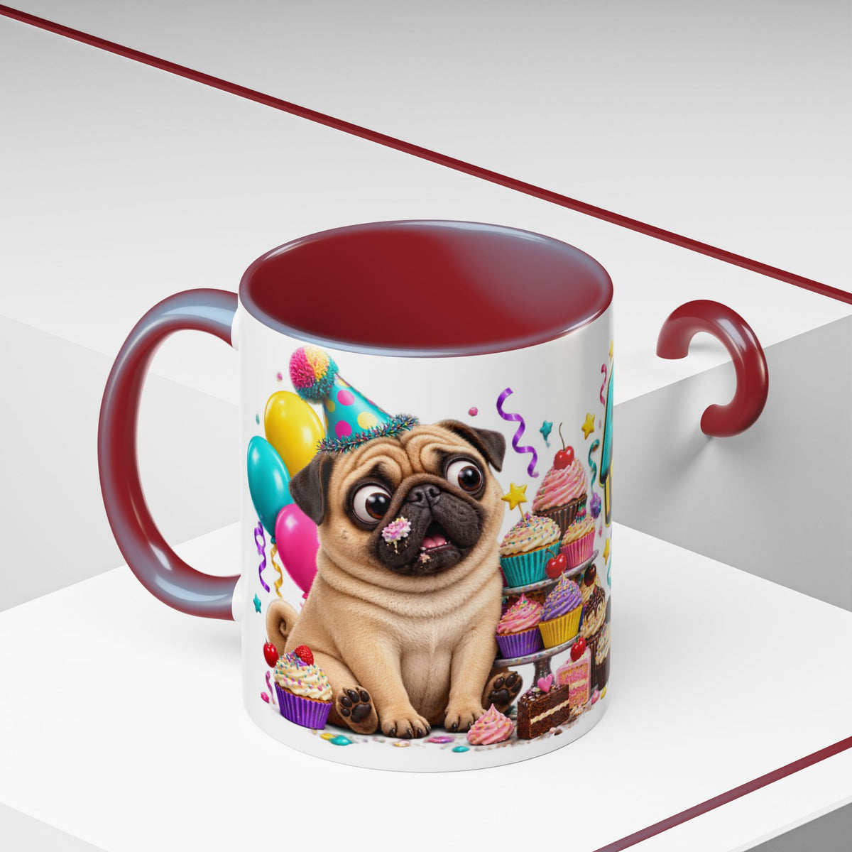 Aging I Thought You Said More Cake Pug Birthday White Mug