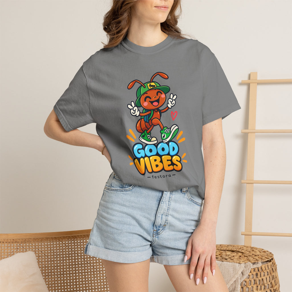 Good Vibes – Happy Ant Graphic T-Shirt