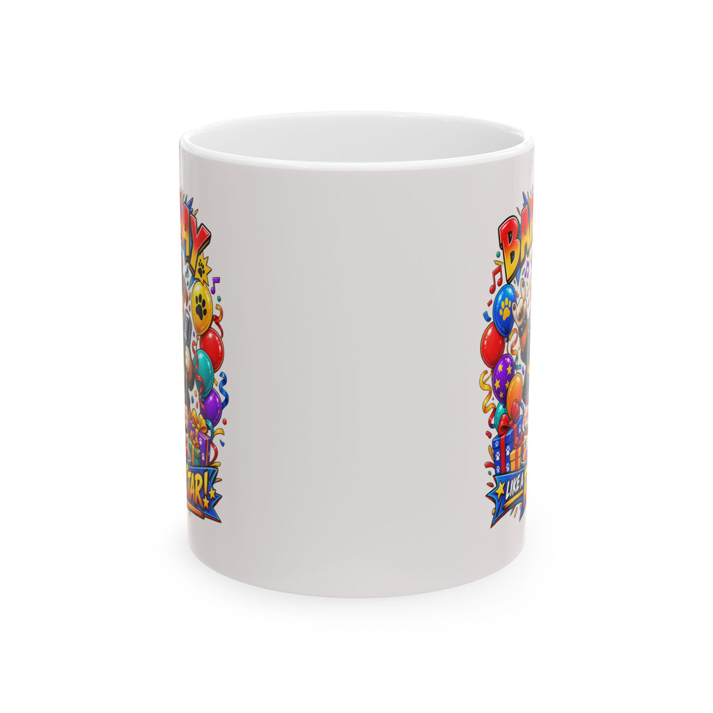 Birthday Celebration Mug — Colorful Balloons & Confetti Ceramic Coffee Cup (11oz, 15oz)