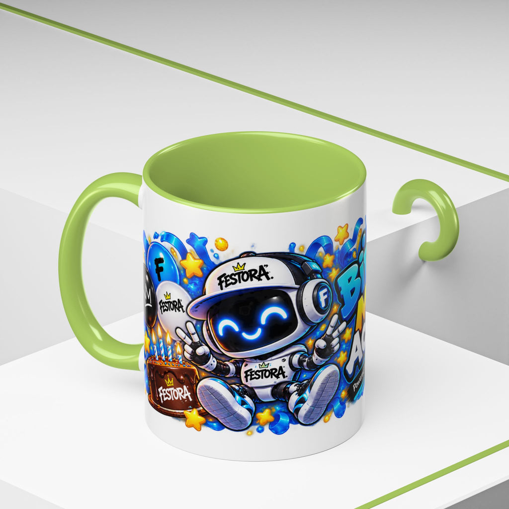 Festora Bot Birthday Mug – Birthday Mode Activated Robot Coffee Cup