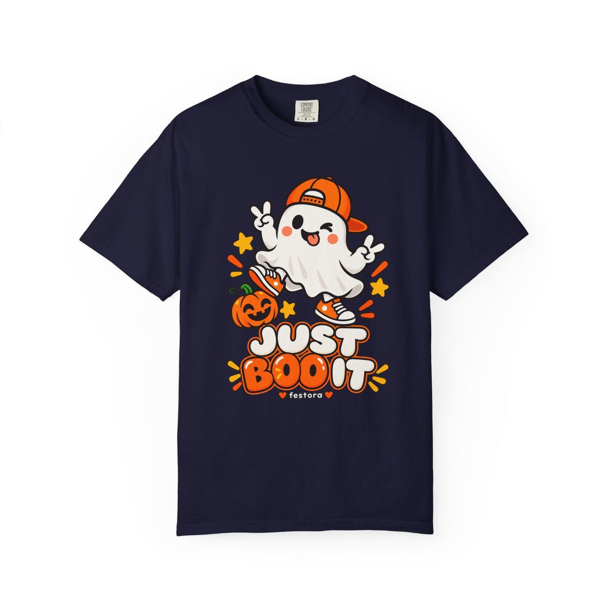 Just Boo It Halloween T-Shirt | Cute Skater Ghost Graphic Tee