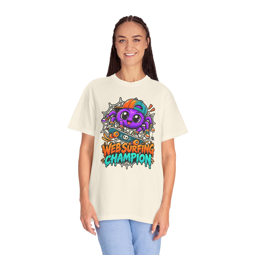 Web Surfing Champion – Cute Halloween Spider T-Shirt