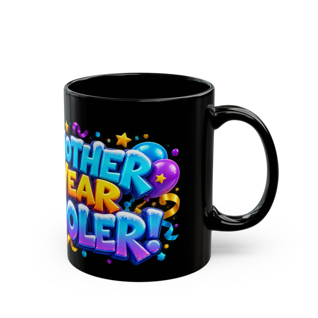 Another Year Cooler Penguin Birthday Black Mug