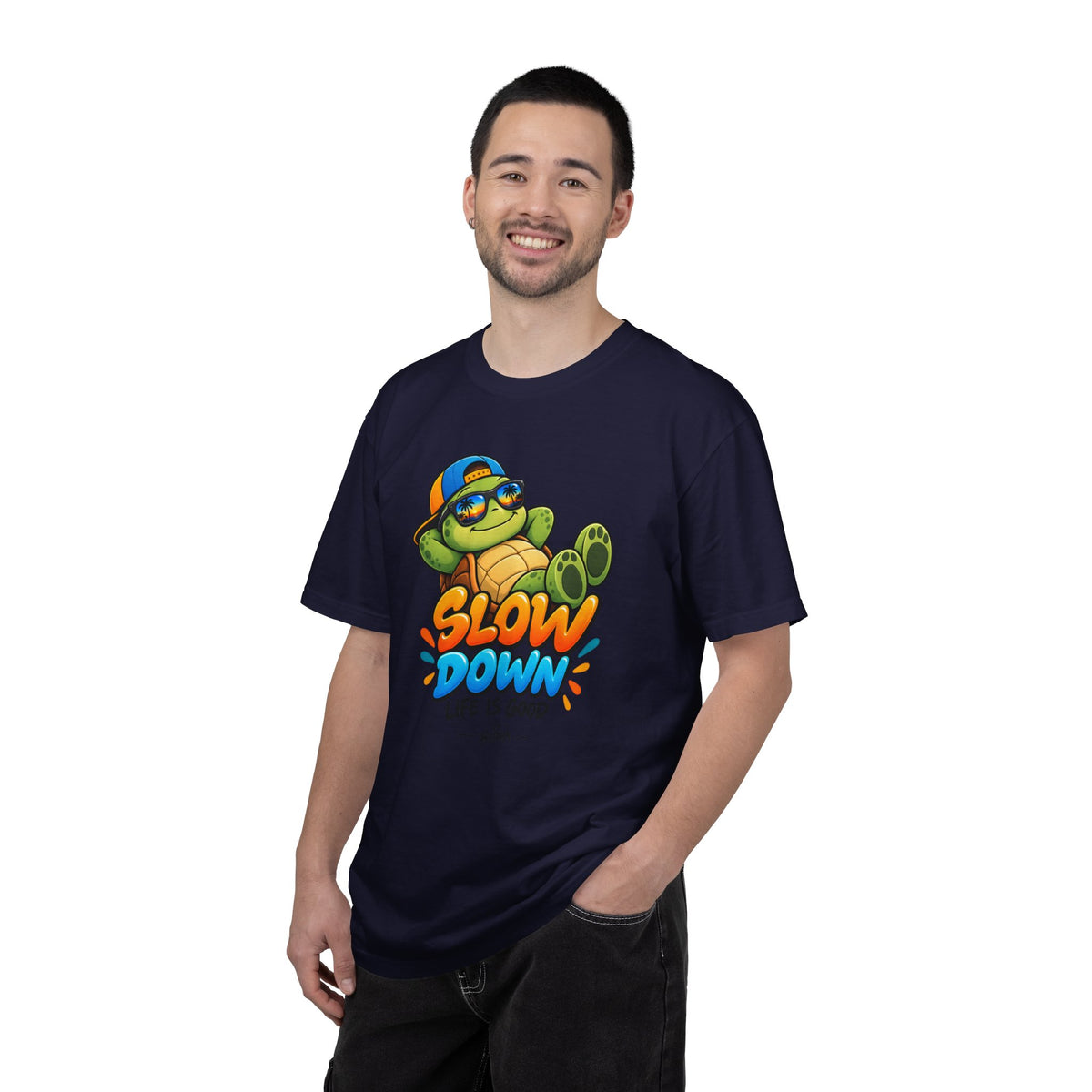 Slow Down, Life Is Good – Turtle Graphic T-Shirt | Festora Everyday