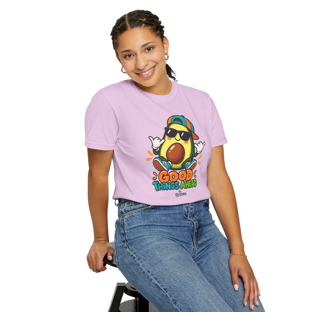 Good Things Ahead Avocado Graphic T-Shirt | Festora Everyday