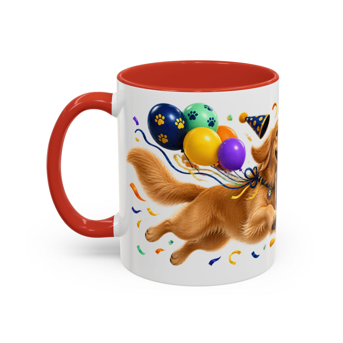 Fetch the Cake Golden Retriever Birthday White Mug