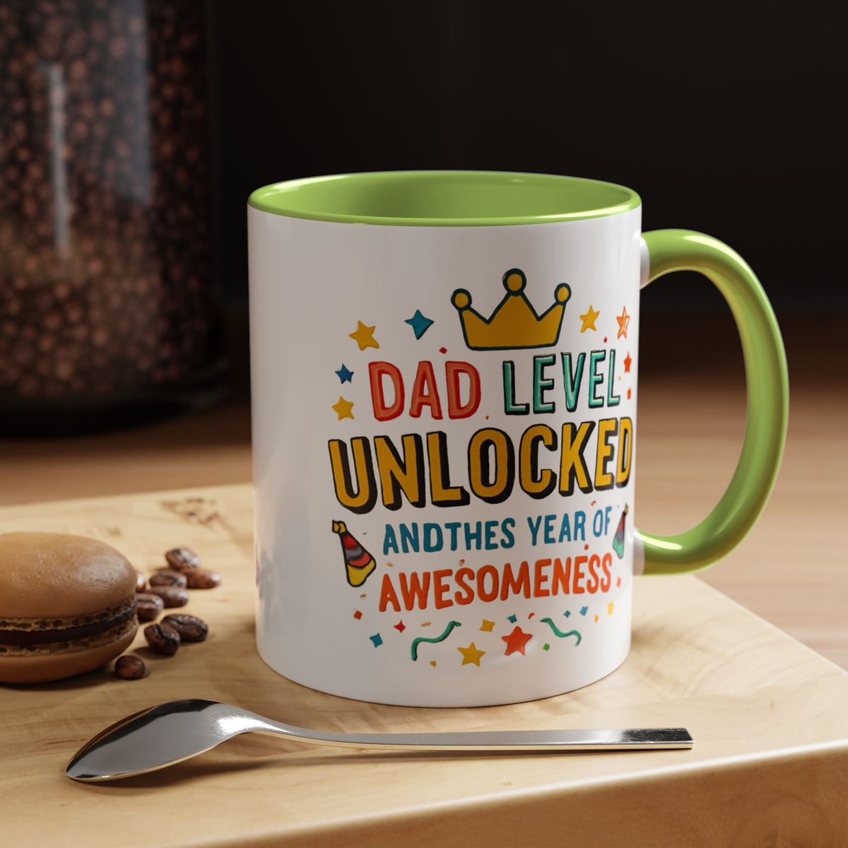 Dad Level Unlocked Coffee Mug – Funny Father’s Day 11/15oz Accent Mug