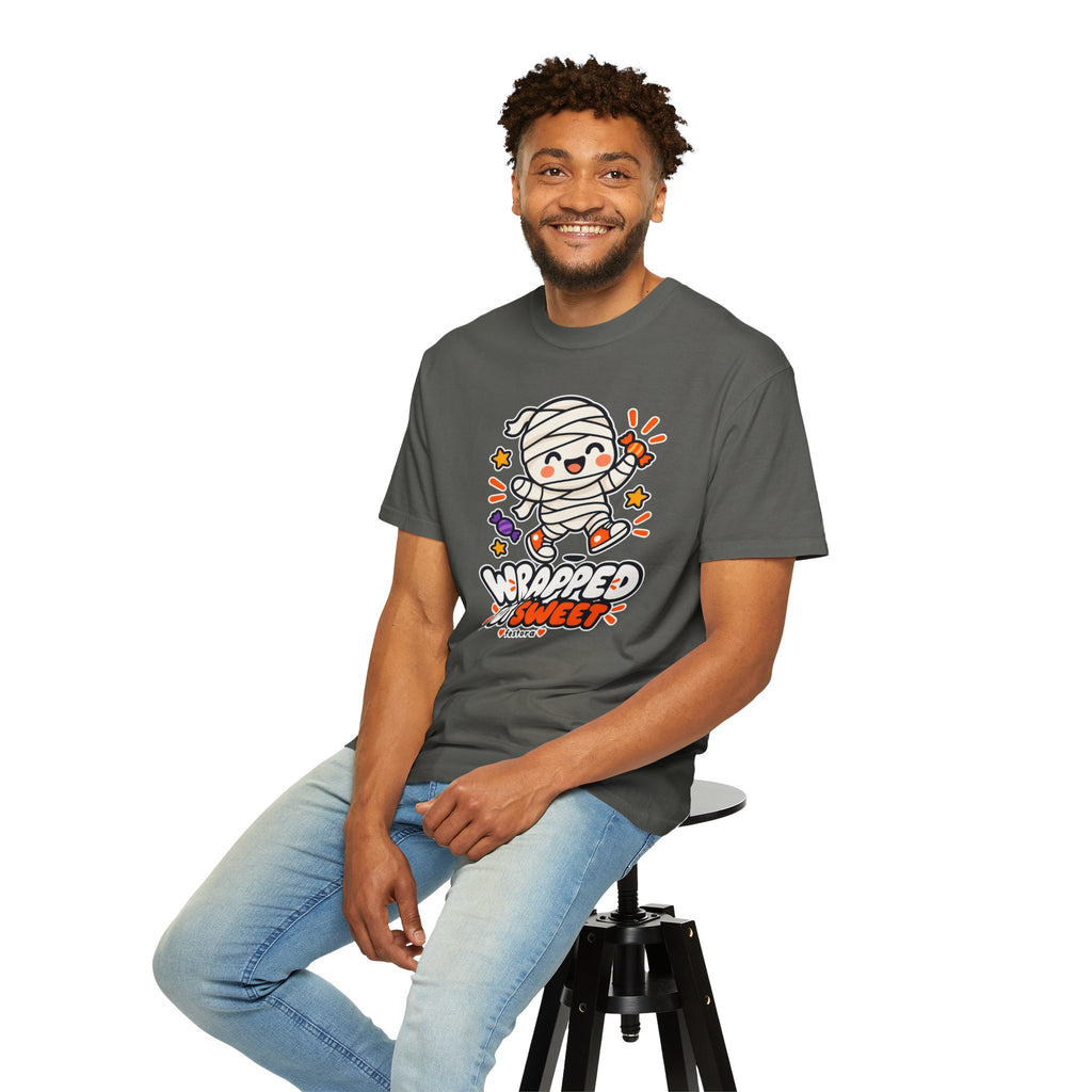 Wrapped but Sweet Halloween T-Shirt | Cute Mummy Graphic Tee