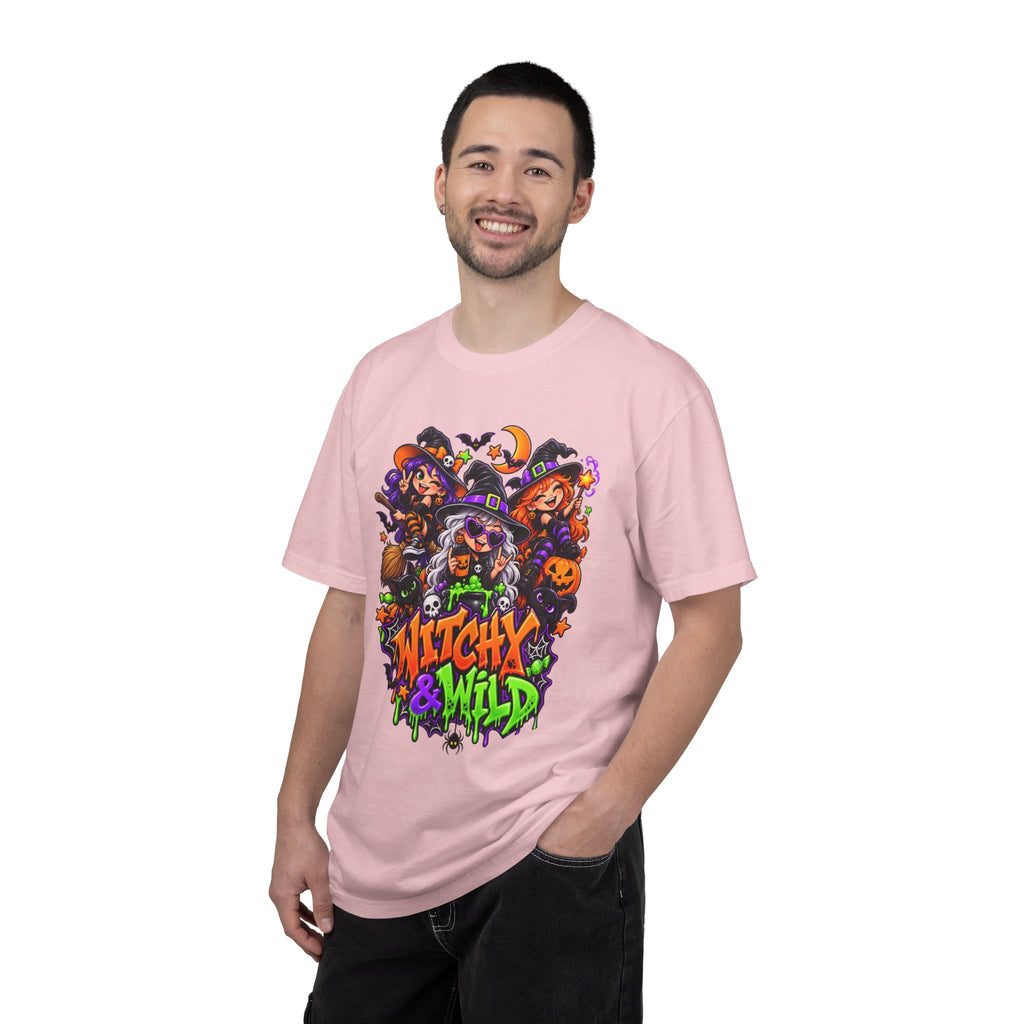 Witchy & Wild – Halloween Witch Crew Graphic T-Shirt