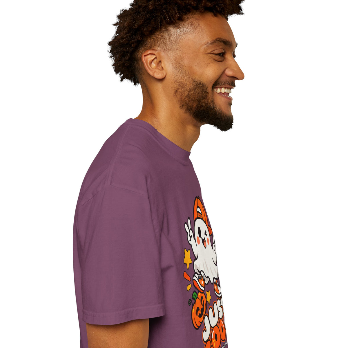 Just Boo It Halloween T-Shirt | Cute Skater Ghost Graphic Tee