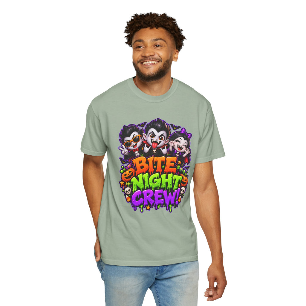 Bite Night Crew Halloween T-Shirt – Funny Vampire Graphic Tee
