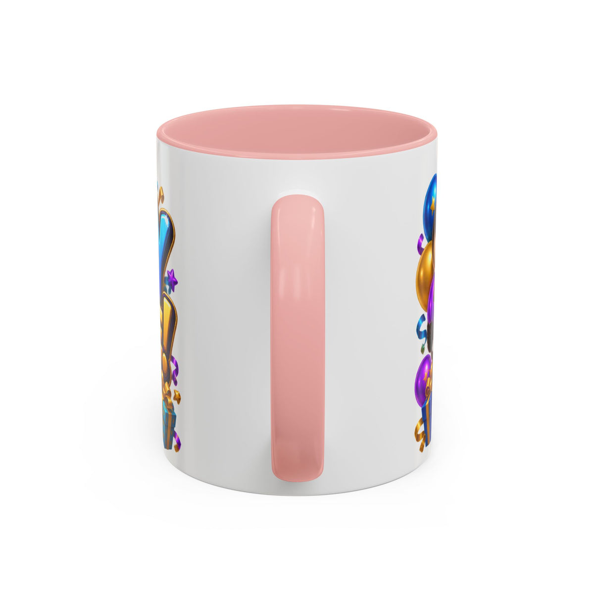 Birthday Stampede White Mug – Cute Buffalo Birthday Cup, Colorful Fun Party Gift