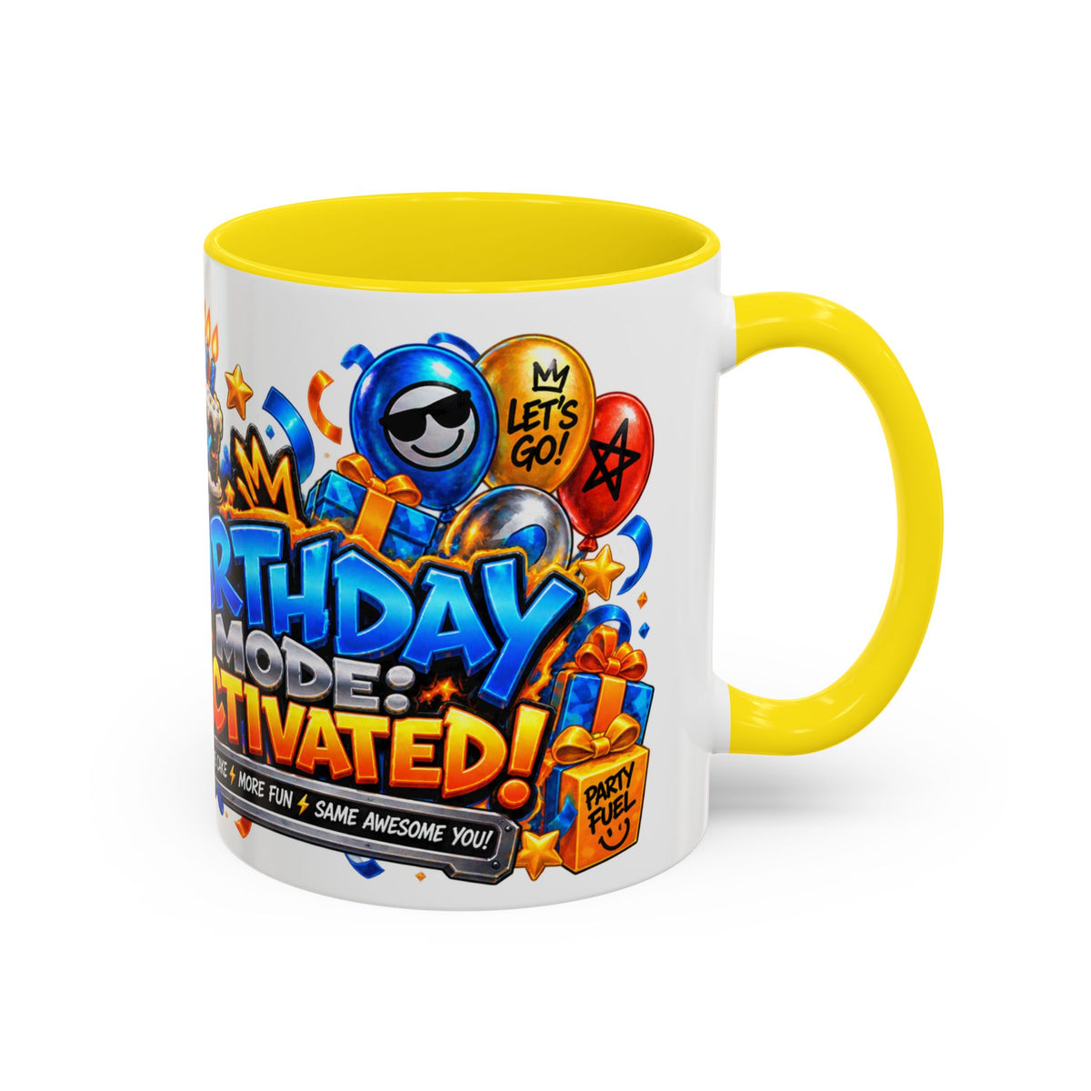 Festora Robot Birthday Mug – Birthday Mode Activated Coffee Cup
