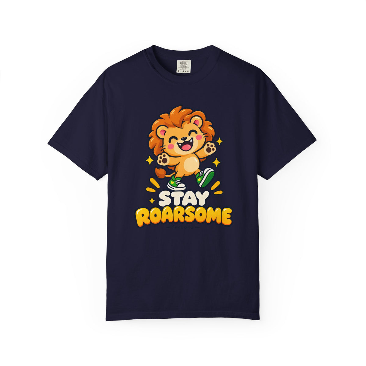 Stay Roarsome – Cute Happy Lion Graphic T-Shirt