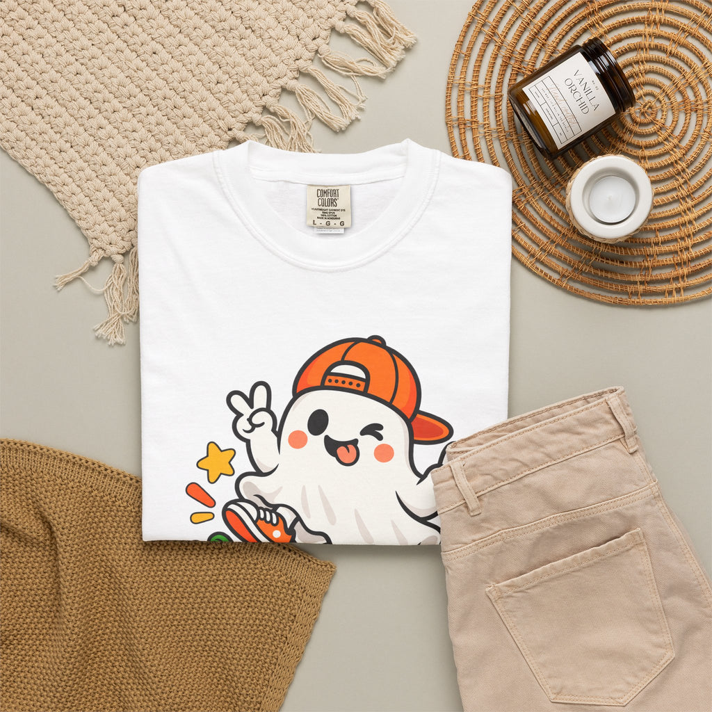 Just Boo It Halloween T-Shirt | Cute Skater Ghost Graphic Tee