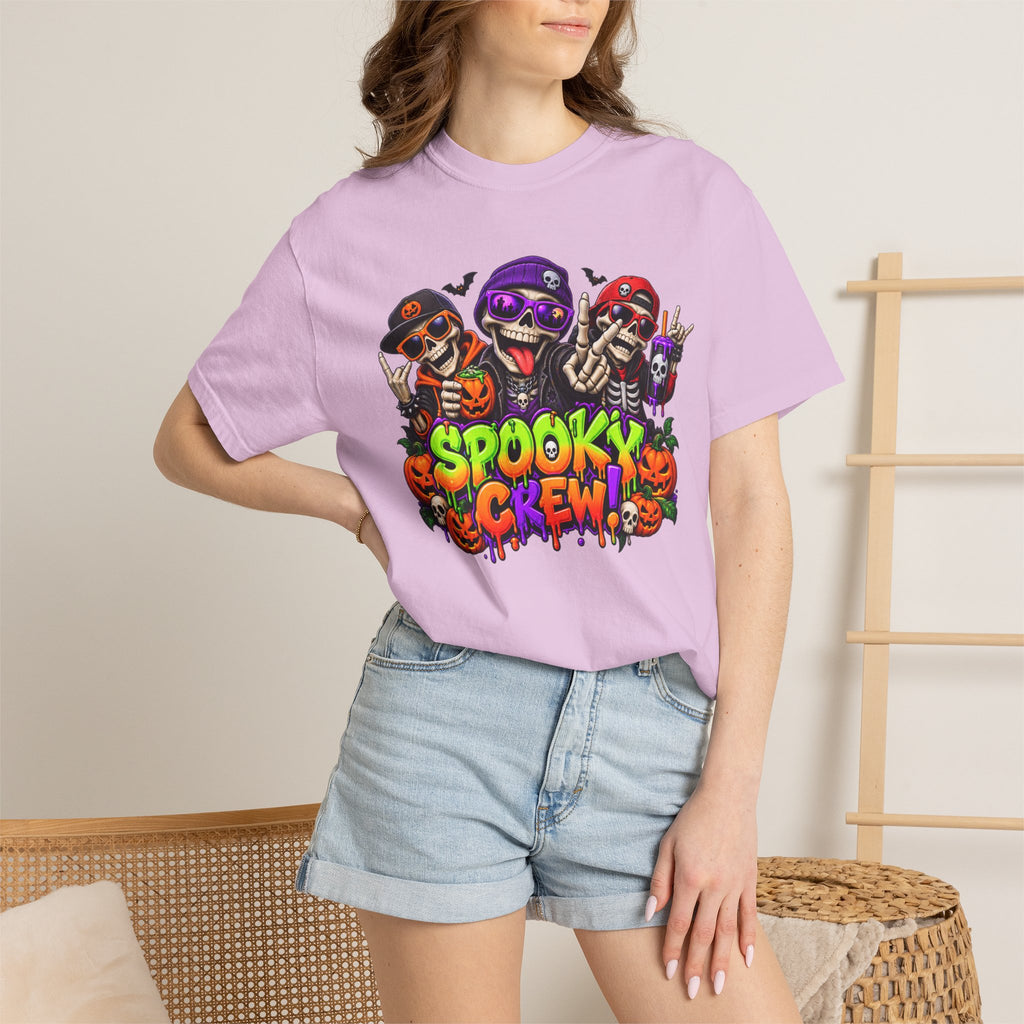 Spooky Crew Halloween T-Shirt – Funny Skeleton Graphic Tee