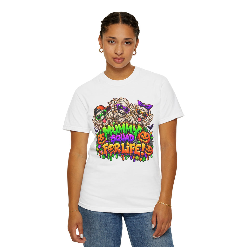 Mummy Squad For Life Halloween T-Shirt – Funny Colorful Mummy Graphic Tee