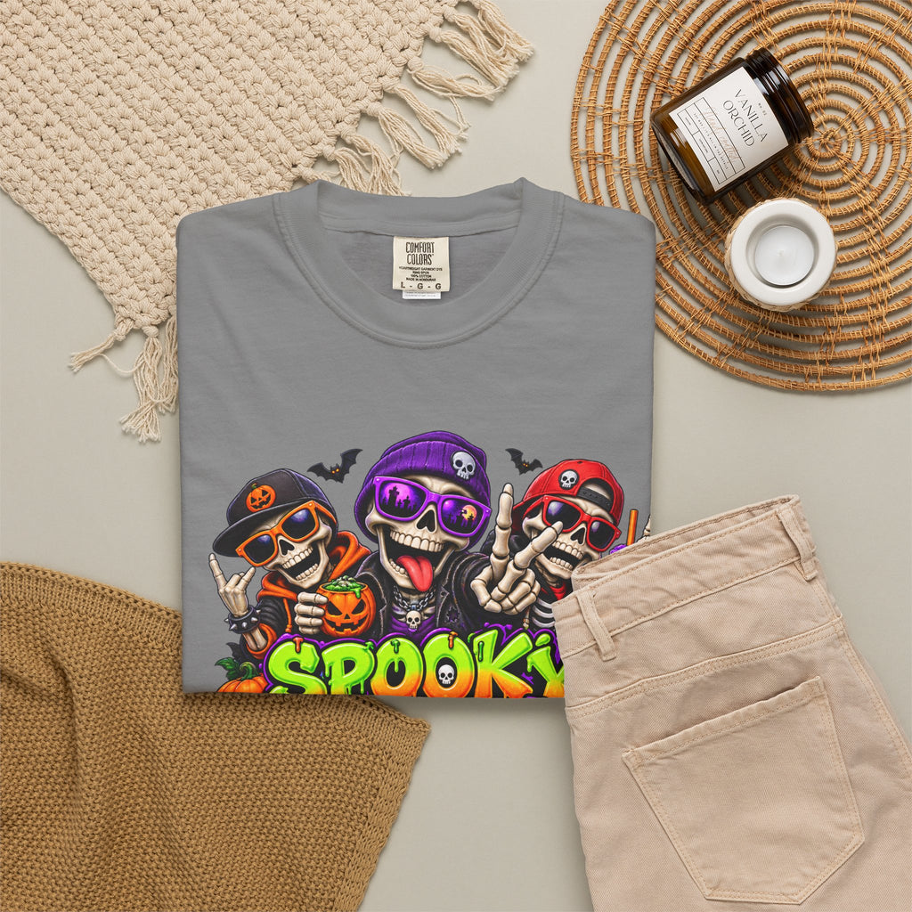 Spooky Crew Halloween T-Shirt – Funny Skeleton Graphic Tee