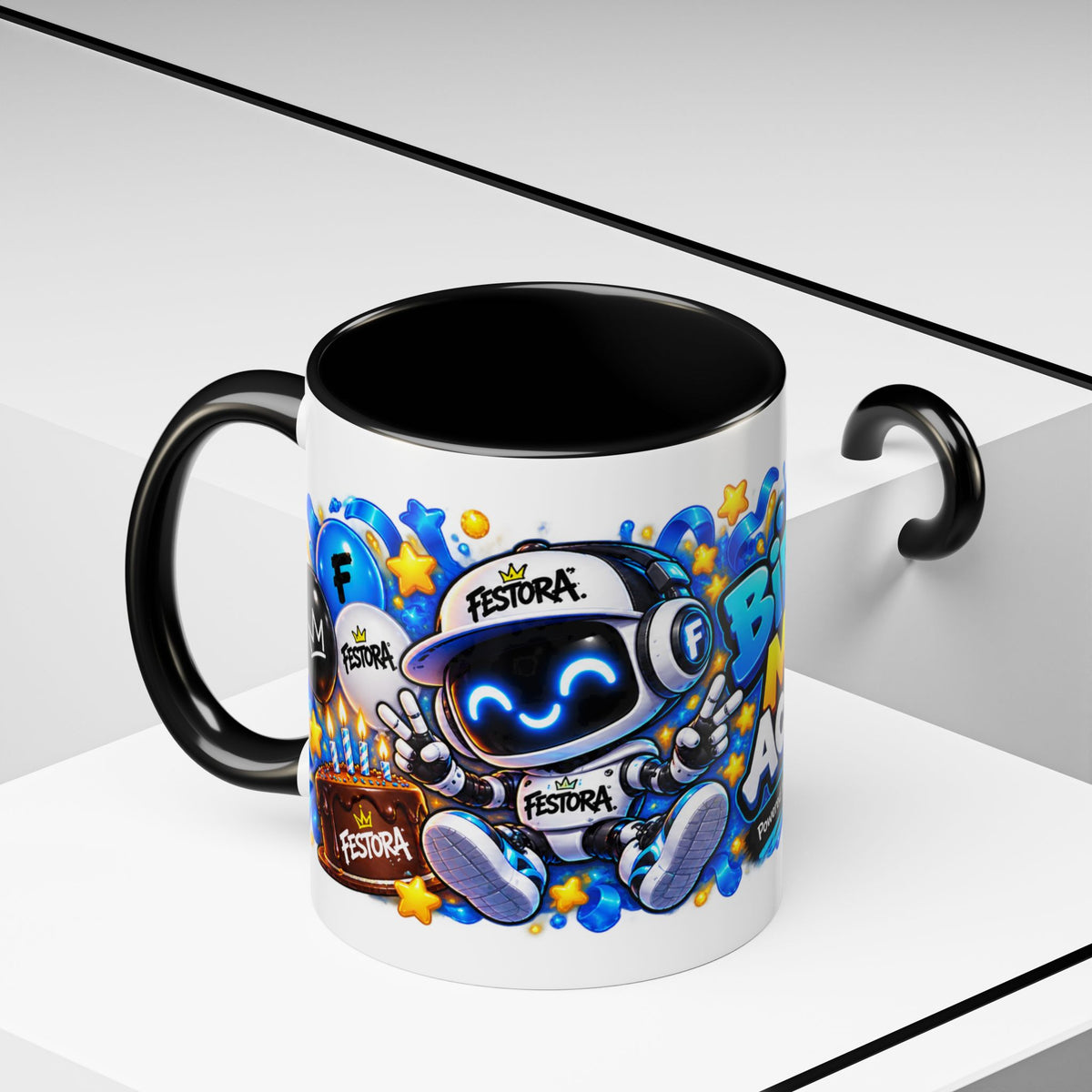 Festora Bot Birthday Mug – Birthday Mode Activated Robot Coffee Cup